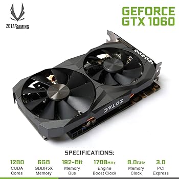Amazon.in: Buy ZOTAC GeForce GTX 1060 DirectX 12 6GB 192-Bit